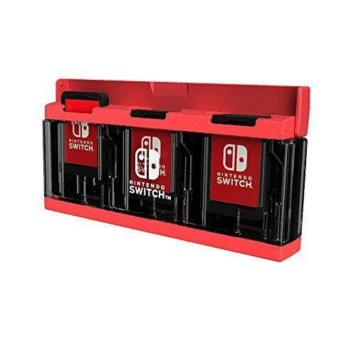 Hori Nintendo License Push Card Case 6 For Nintendo Switch Neon Red Nsw-128- Japan Figure Store - #1 Bring To You The Best Japanese Goods