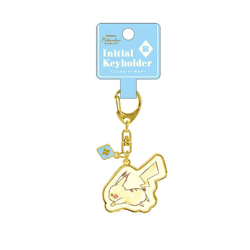 POKEMON CENTER ORIGINAL Initial Keychain Pikachu Number025 'R'- Japan Figure Store - #1 Bring To You The Best Japanese Goods