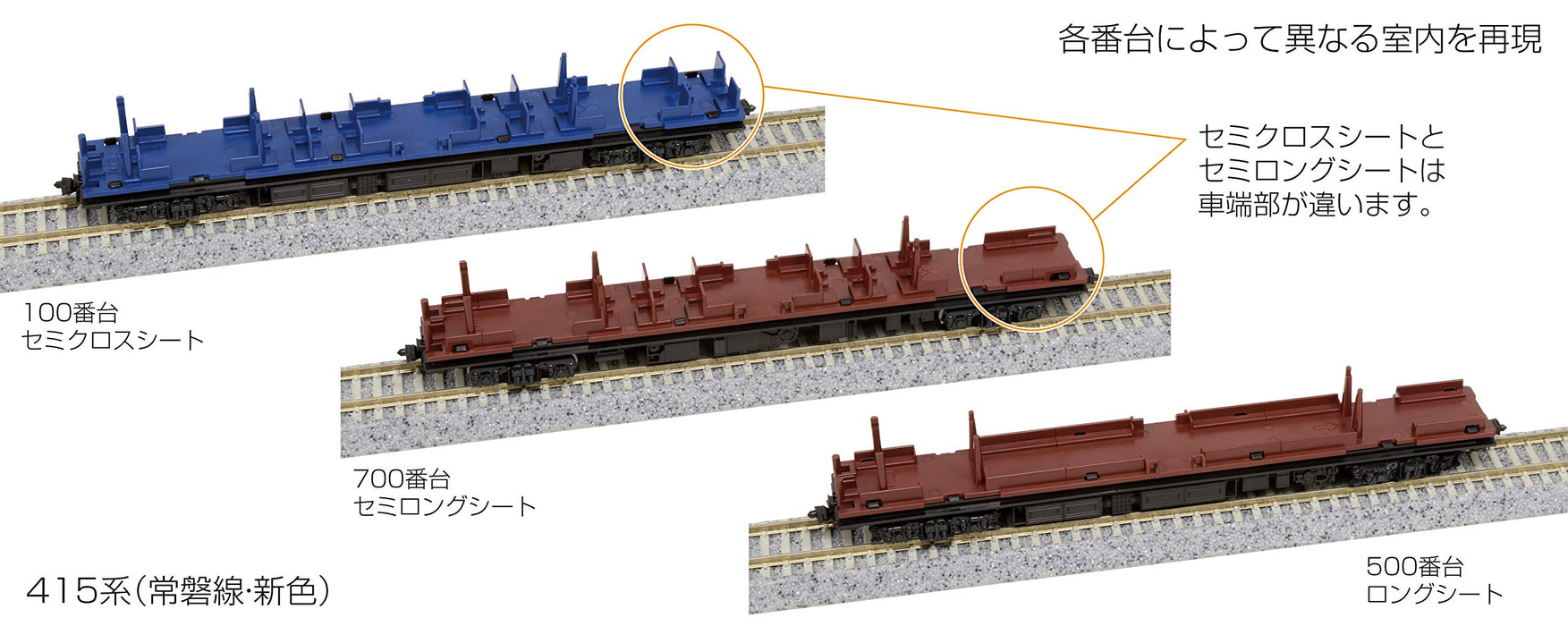 Kato N Gauge 415 Series Joban Line 4-Car Set 10-1537 Railway Model Train New Color- Japan Figure Store - #1 Bring To You The Best Japanese Goods