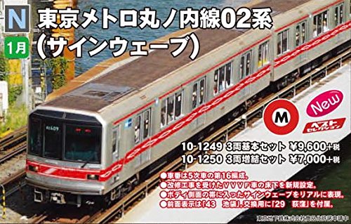 Kato N Gauge 3-Car Model Train Set 10-1249 Series Tokyo Metro Marunouchi Line- Japan Figure Store - #1 Bring To You The Best Japanese Goods