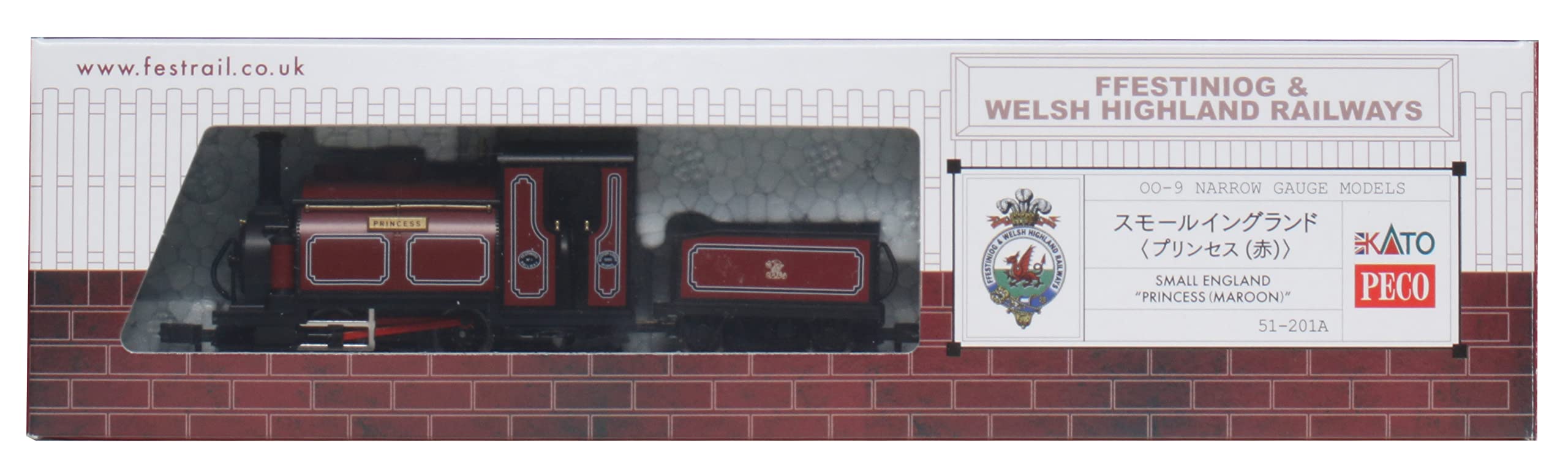 Kato Princess Red 51-201A Narrow Gauge Steam Locomotive Railway Model- Japan Figure Store - #1 Bring To You The Best Japanese Goods