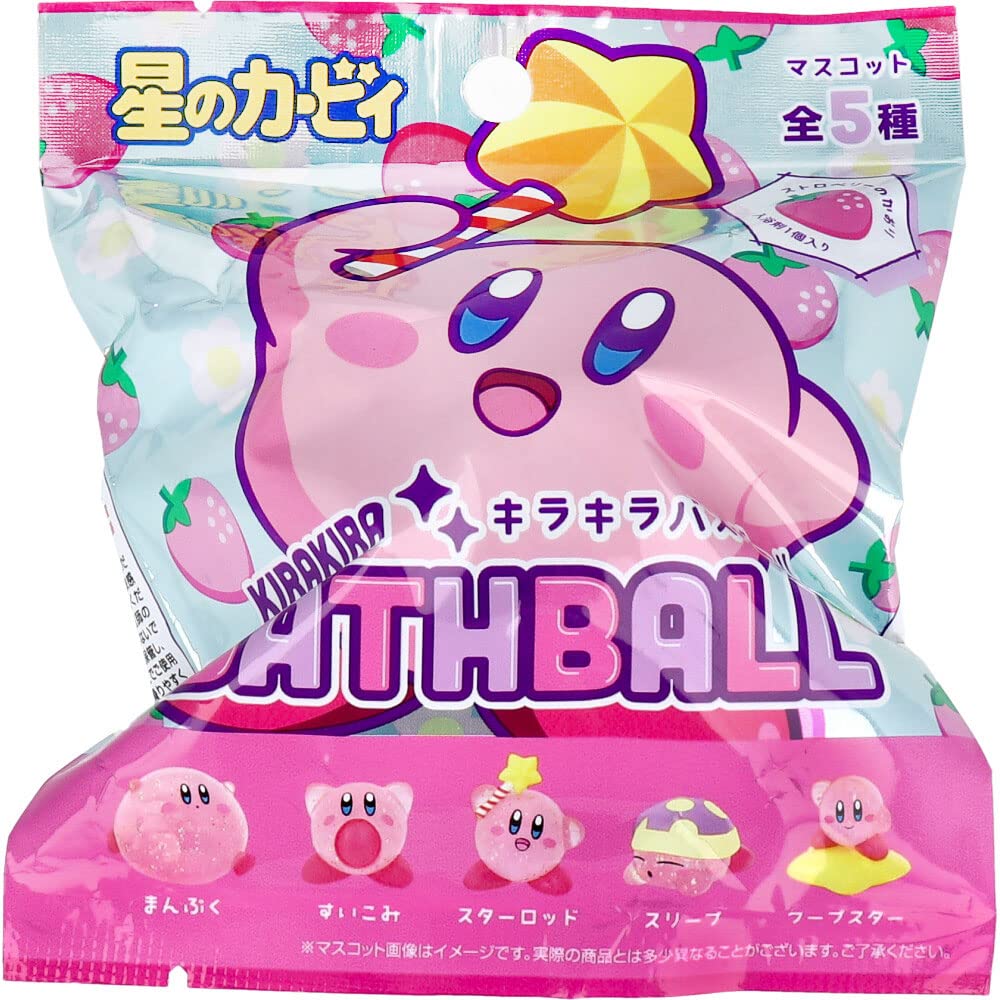 Sk Japan Kirby Glitter Bath Ball Strawberry Scent 75G 1 Serving Japan- Japan Figure Store - #1 Bring To You The Best Japanese Goods