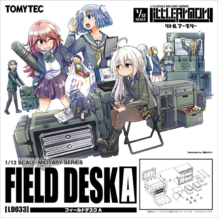 TOMYTEC Ld033 Military Series 1/12 Little Armory Field Desk A Plastic Model- Japan Figure Store - #1 Bring To You The Best Japanese Goods