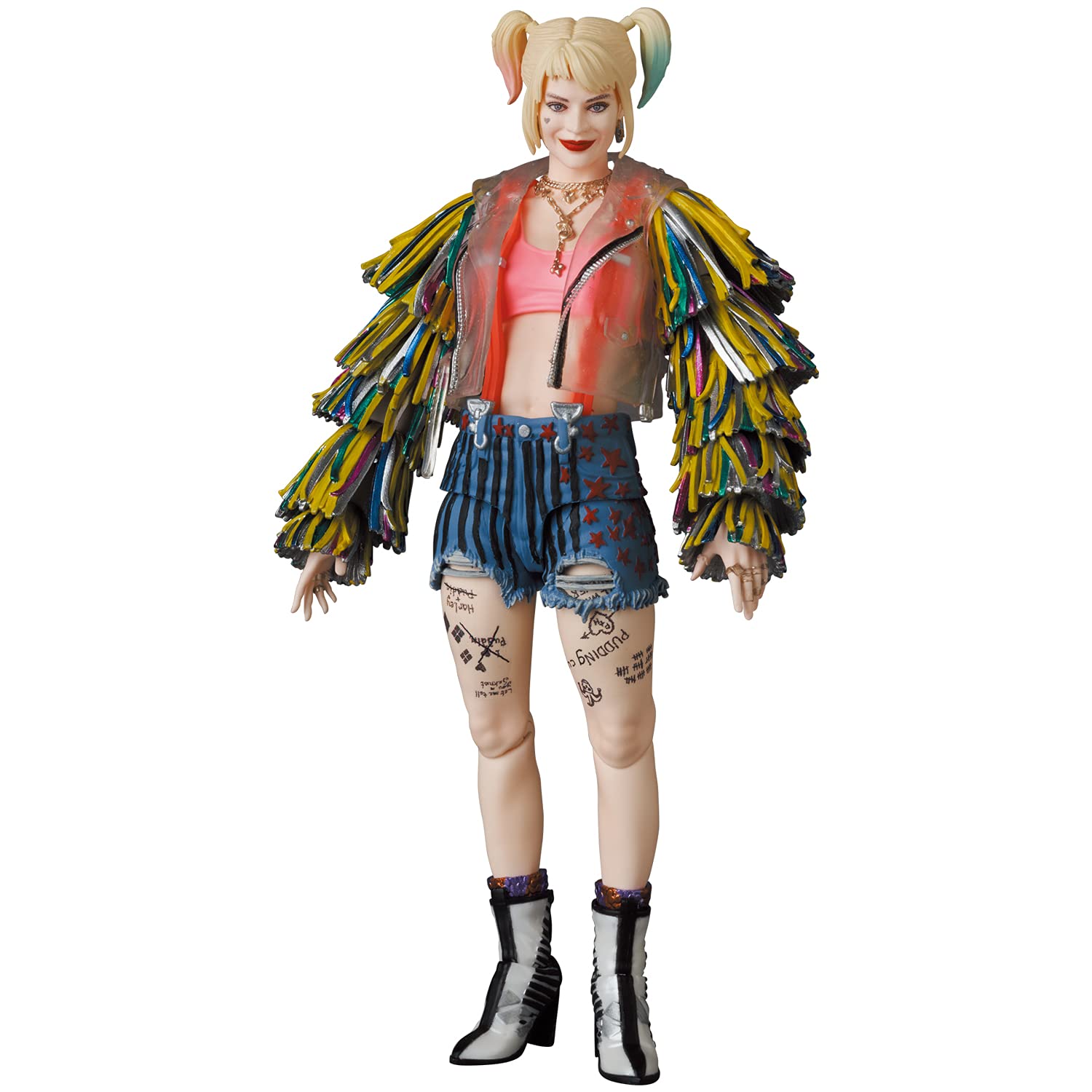 Mafex No.159 Harley Quinn Harley Quinn Caution Tape Jacket Ver. Height Approx 150Mm Painted Action Figure- Japan Figure Store - #1 Bring To You The Best Japanese Goods
