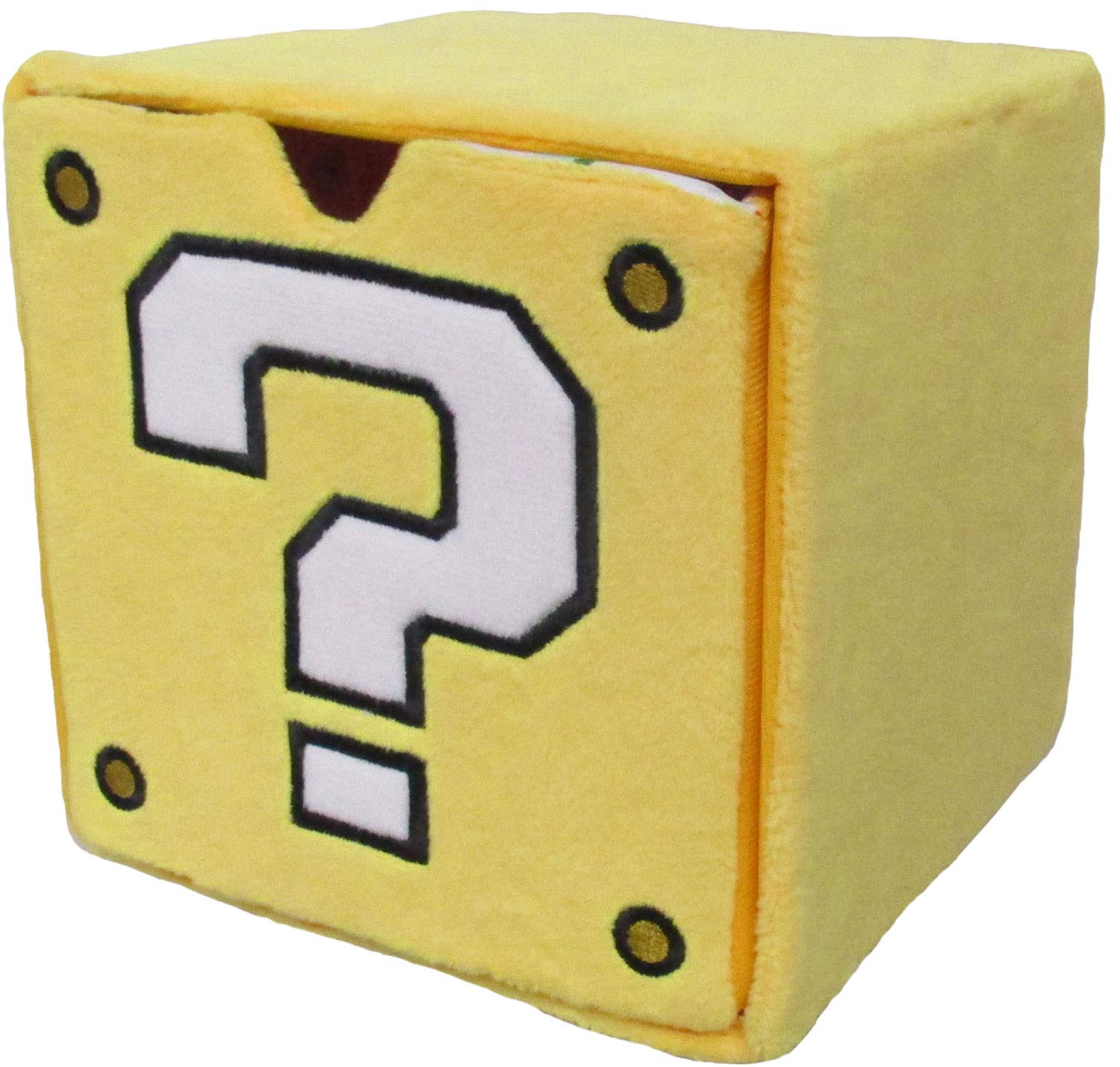 SAN-EI Super Mario Plush Doll Chest Question Mark Block- Japan Figure Store - #1 Bring To You The Best Japanese Goods
