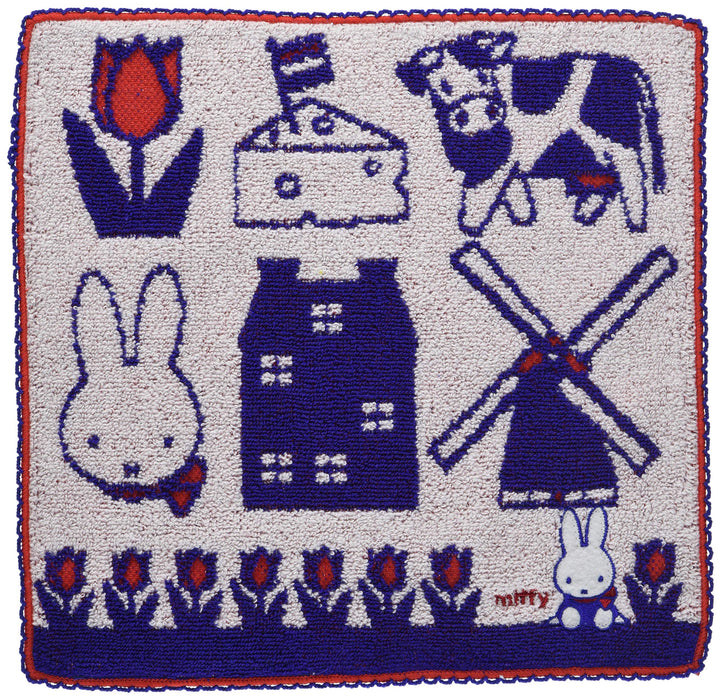 MARUSHIN Dick Bruna Miffy Mini Towel 'Dutch Motif'- Japan Figure Store - #1 Bring To You The Best Japanese Goods
