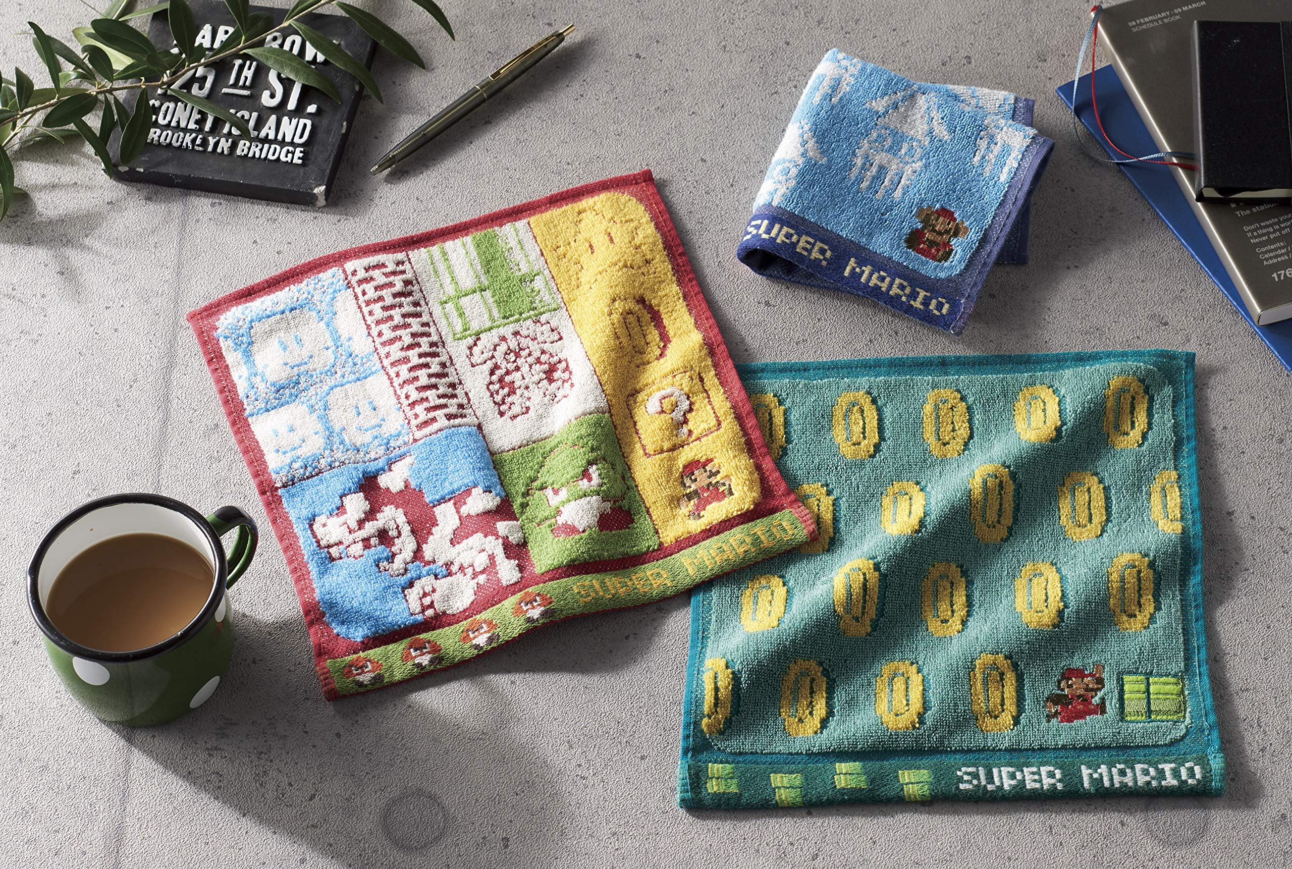 MARUSHIN Super Mario Stage Goal Mini Towel- Japan Figure Store - #1 Bring To You The Best Japanese Goods