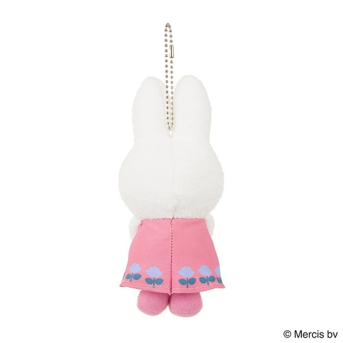 Sekiguchi Pink Miffy and Rose Mascot Keychain for Accessories- Japan Figure Store - #1 Bring To You The Best Japanese Goods