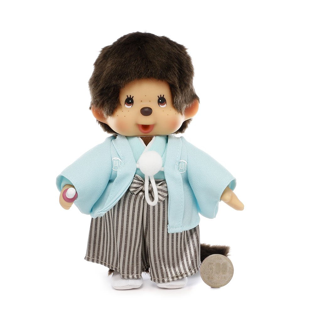 Sekiguchi Monchhichi Boy Stuffed Toy in Crested Hakama Approx 20Cm Height - Model 256327- Japan Figure Store - #1 Bring To You The Best Japanese Goods