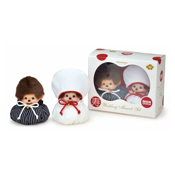 Sekiguchi Monchhichi Wedding Mascot Set Japanese Style Plush Toy 17cm Height- Japan Figure Store - #1 Bring To You The Best Japanese Goods