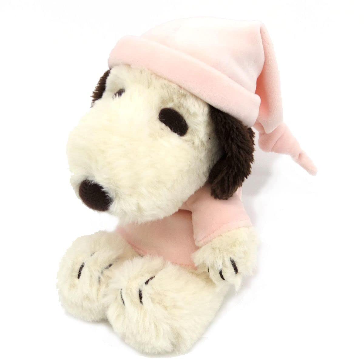 NAKAJIMA Peanuts Snoopy Fuwakuta Pajamas Plush Doll Light Pink- Japan Figure Store - #1 Bring To You The Best Japanese Goods