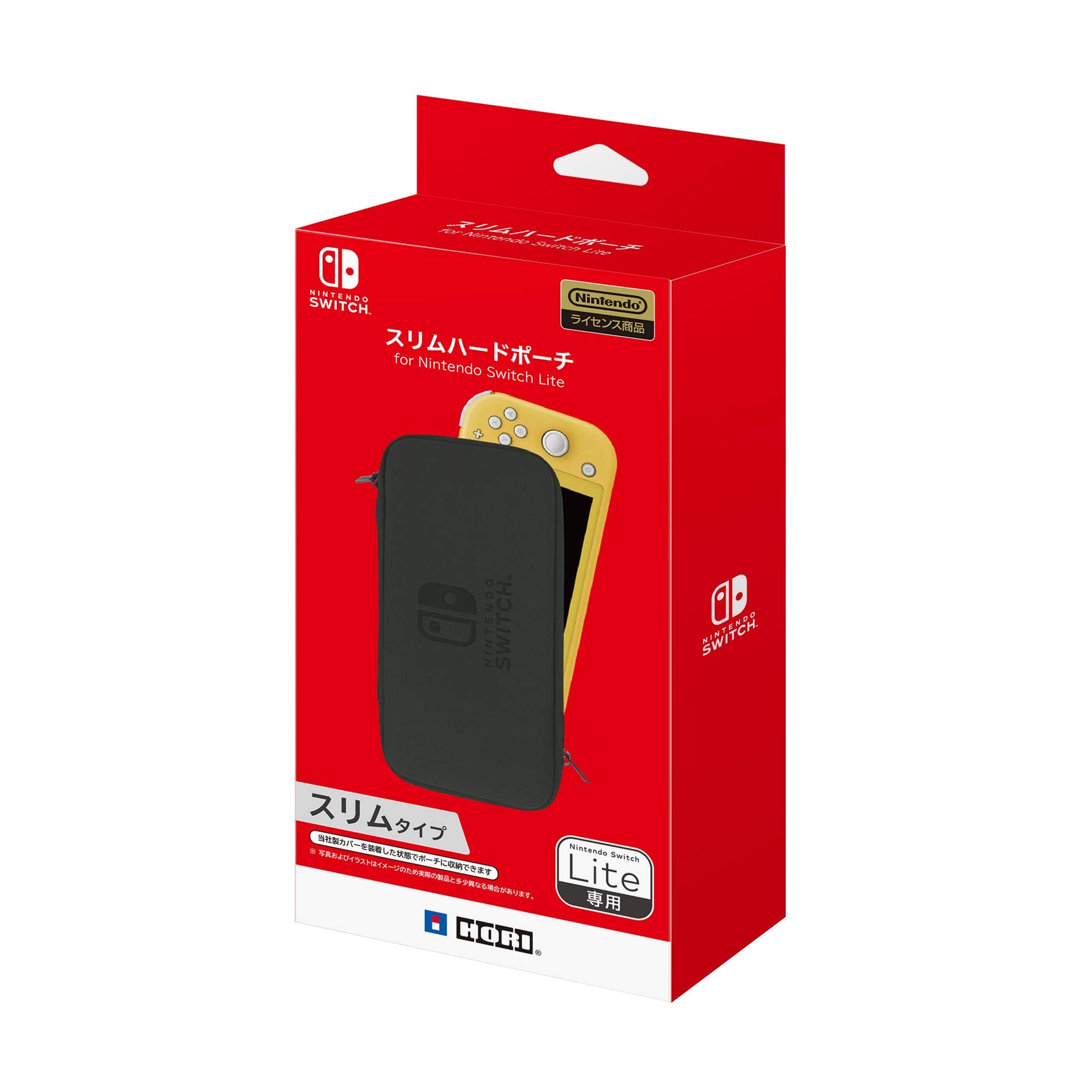 HORI Slim Hard Pouch For Nintendo Switch Lite Black- Japan Figure Store - #1 Bring To You The Best Japanese Goods