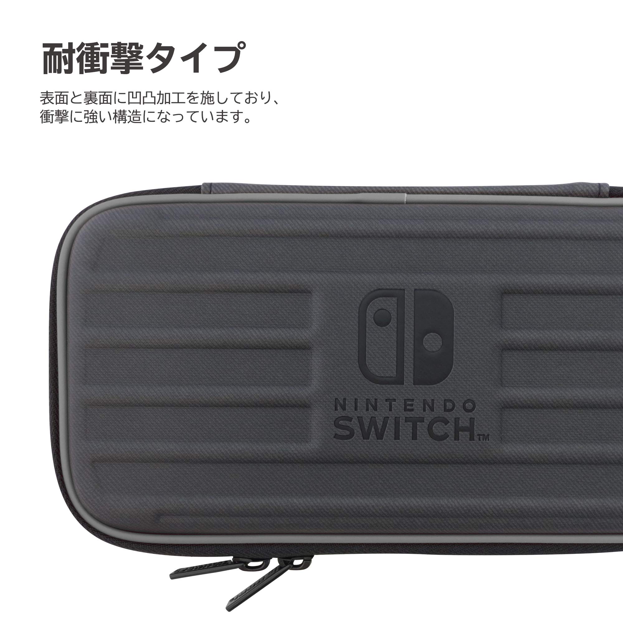 HORI Hard Pouch For Nintendo Switch Lite Black X Red- Japan Figure Store - #1 Bring To You The Best Japanese Goods