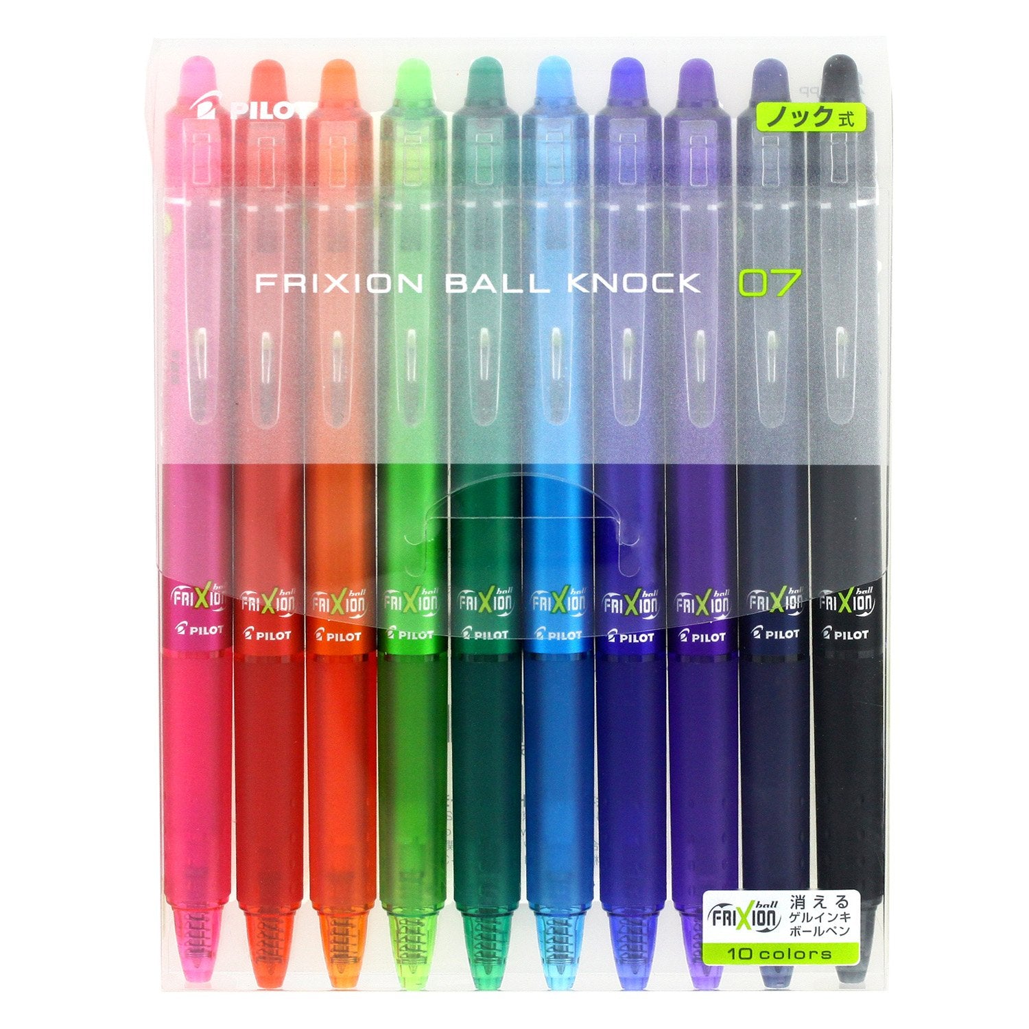 Pilot Japan Erasable Ballpoint Pen Friction Knock 0.7 10 Colors Lfbk-230F-10C- Japan Figure Store - #1 Bring To You The Best Japanese Goods
