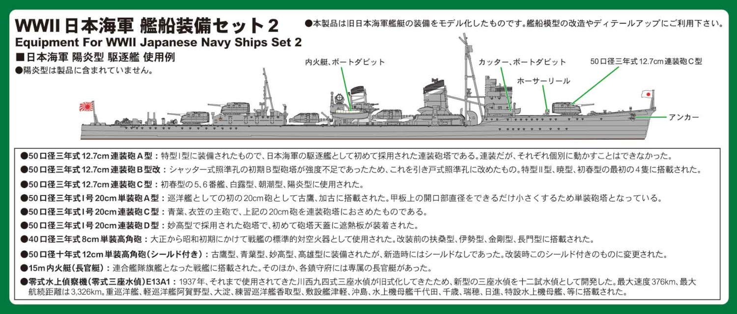 PIT-ROAD 1/700 Ww2 Equipment Set For Wwii Japan Navy Ship Set 2- Japan Figure Store - #1 Bring To You The Best Japanese Goods
