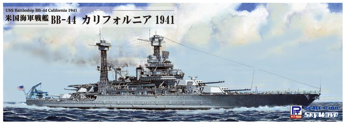 Pit Road 1/700 Skywave Series World War Ii Us Navy Battleship Bb-44 California 1941 Plastic Model W187 Gray- Japan Figure Store - #1 Bring To You The Best Japanese Goods