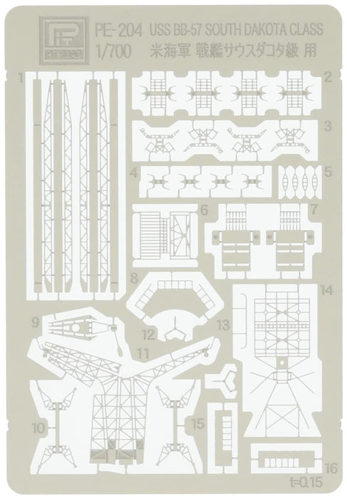 Pit Road 1/700 U.S. Navy Battleship South Dakota Class Photo-Etched Parts Pe204- Japan Figure Store - #1 Bring To You The Best Japanese Goods