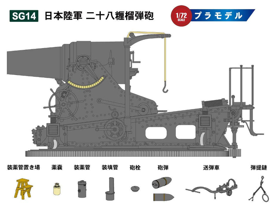PIT-ROAD Sg-14 Ija 28 Cm Howitzer L/10 W/ Nogi Maresuke 1/72 Scale Kit- Japan Figure Store - #1 Bring To You The Best Japanese Goods