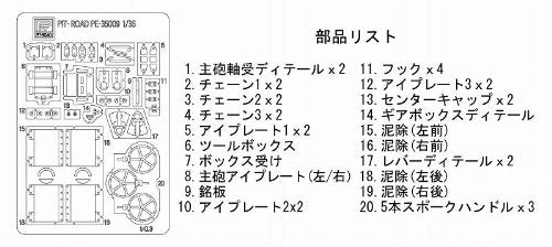 PIT-ROAD Pe3509 Russia 203Mm Howitzer Photo-Etched Parts 1/35 Scale- Japan Figure Store - #1 Bring To You The Best Japanese Goods