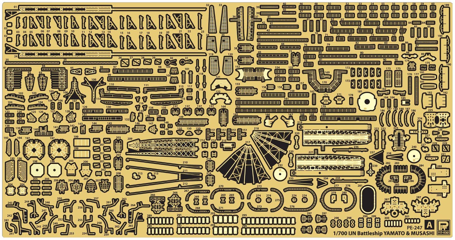 Pit-Road 1/700 Ship Model Grade Up Parts Series Japanese Navy Battleship Yamato Final Time Genuine Grade Up Parts Set Plastic Model Parts Gb7015- Japan Figure Store - #1 Bring To You The Best Japanese Goods