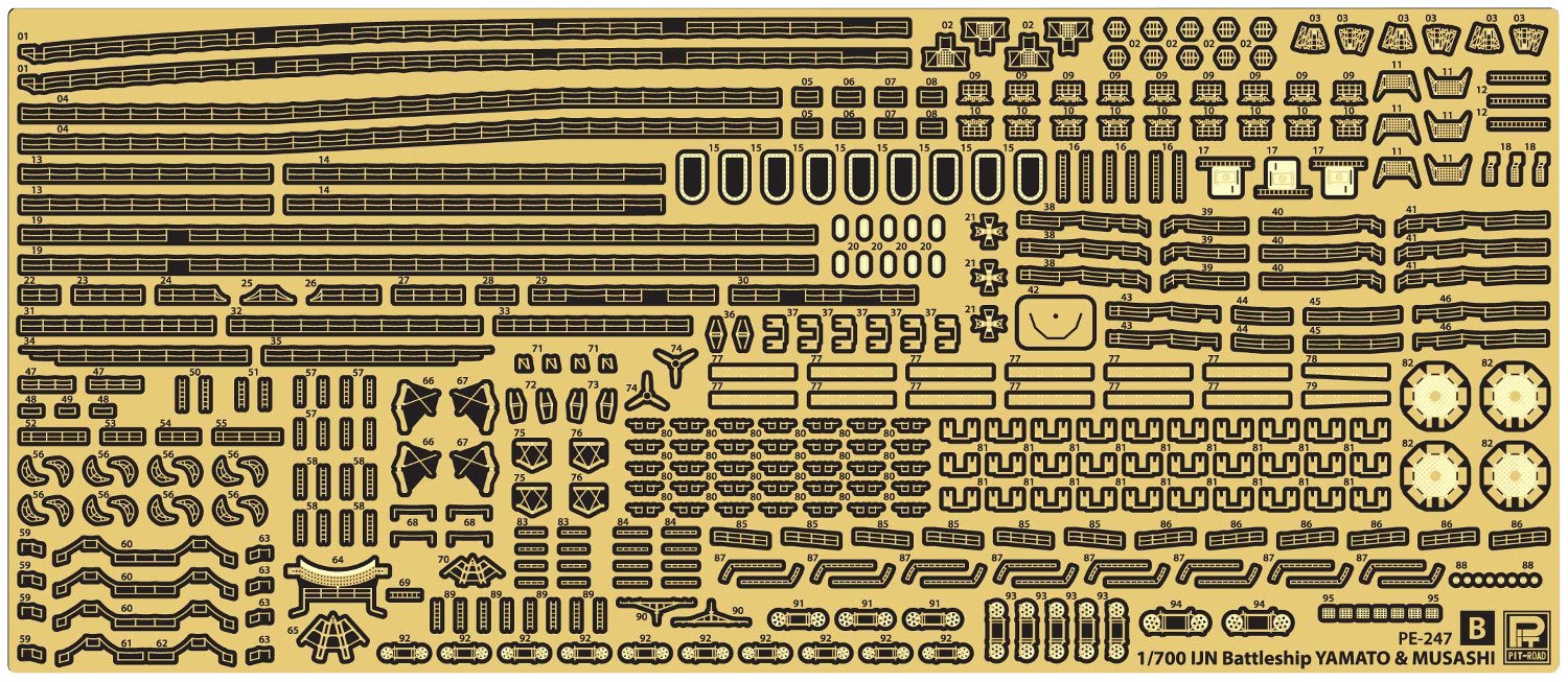 Pit-Road 1/700 Ship Model Grade Up Parts Series Japanese Navy Battleship Yamato Final Time Genuine Grade Up Parts Set Plastic Model Parts Gb7015- Japan Figure Store - #1 Bring To You The Best Japanese Goods