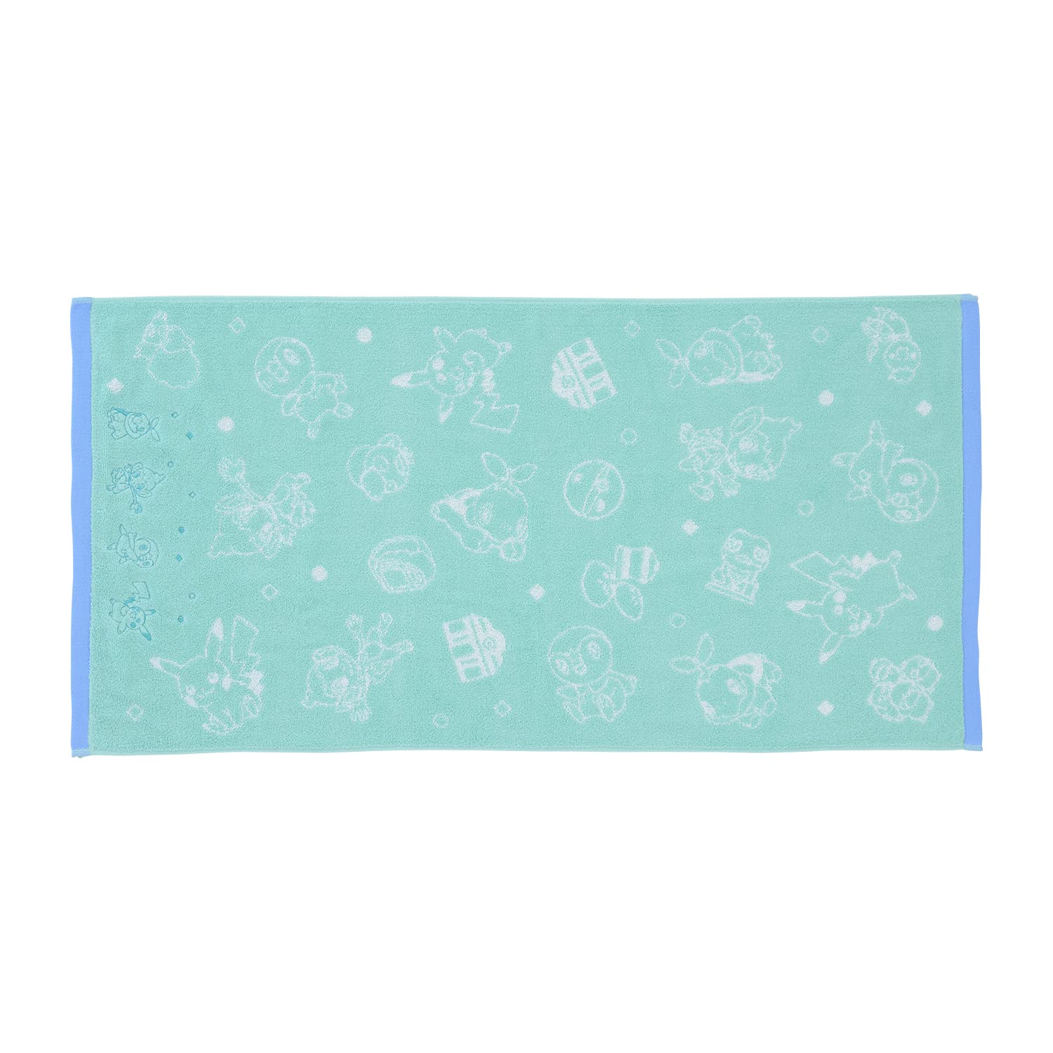 POKEMON CENTER ORIGINAL Mini Bath Towel Pikachu And Sinnoh Pokemon Green- Japan Figure Store - #1 Bring To You The Best Japanese Goods