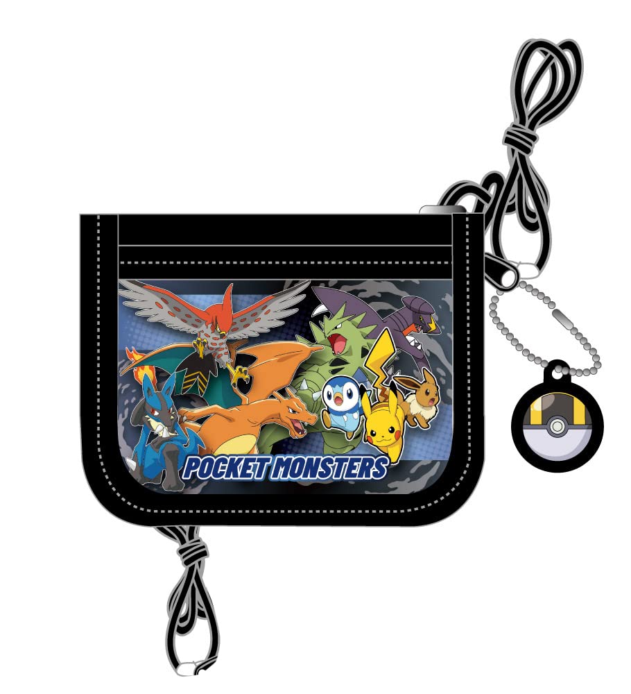 Pokemon Center Original Wallet With Neck Band Black- Japan Figure Store - #1 Bring To You The Best Japanese Goods