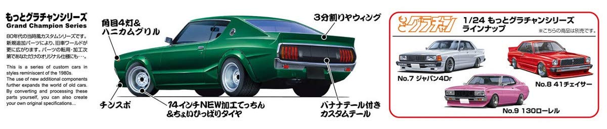 AOSHIMA Grachan 1/24 Kenmary Skyline Ht 2000Gt-R Nissan Plastic Model- Japan Figure Store - #1 Bring To You The Best Japanese Goods