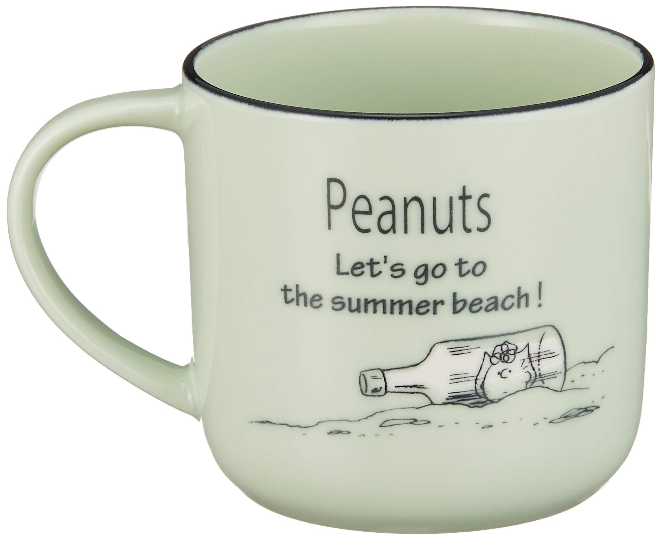 YAMAKA Peanuts Snoopy Mug With Coaster Green- Japan Figure Store - #1 Bring To You The Best Japanese Goods