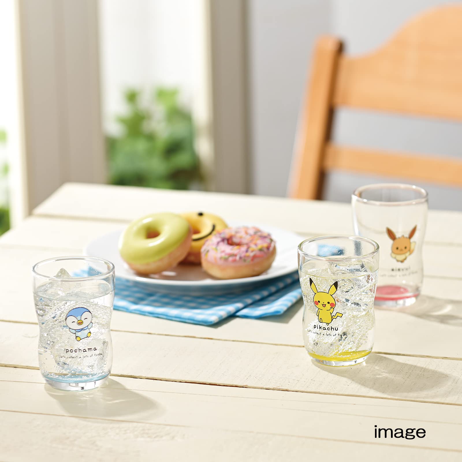 Pokémon Monpoke Pochama Glass Glass Tumbler Cup Height Approx. 9Cm Nakayoshi Glass Blue Blue Made In Japan 050152- Japan Figure Store - #1 Bring To You The Best Japanese Goods