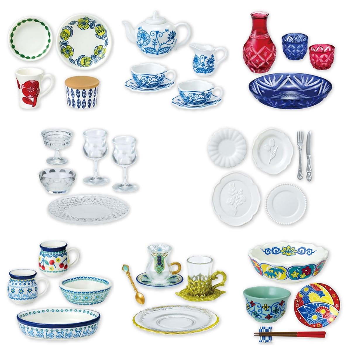 Re-Ment Petit Tableware 8Pcs 90x70x40mm- Japan Figure Store - #1 Bring To You The Best Japanese Goods