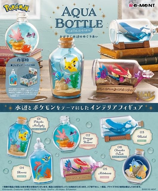 Re-Ment Pokemon Aqua Bottle Collection 6 Types 6 Pieces- Japan Figure Store - #1 Bring To You The Best Japanese Goods