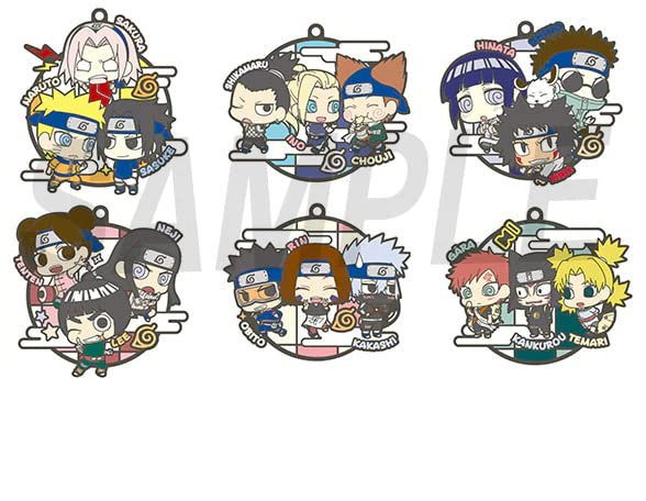 MEGAHOUSE - Rubber Mascot Buddy Colle Naruto: Shippuden 3-Man Squad! Ver. 6Pack Box- Japan Figure Store - #1 Bring To You The Best Japanese Goods