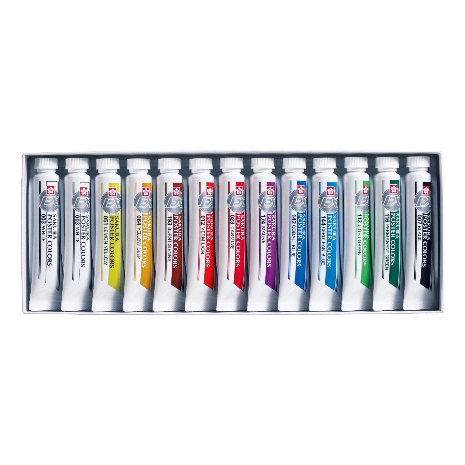 Sakura Crepas Paint Poster Color Ex 12 Colors 13 Pieces Japan (2 White) Pew13- Japan Figure Store - #1 Bring To You The Best Japanese Goods