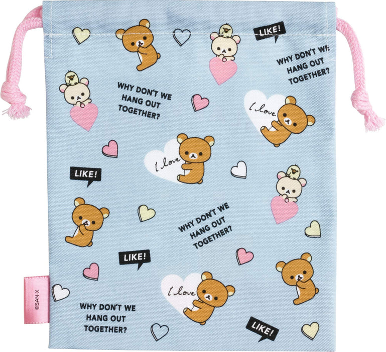 San-X Rilakkuma Drawstring Cup Cu82201 - Lightweight Bottle Storage- Japan Figure Store - #1 Bring To You The Best Japanese Goods