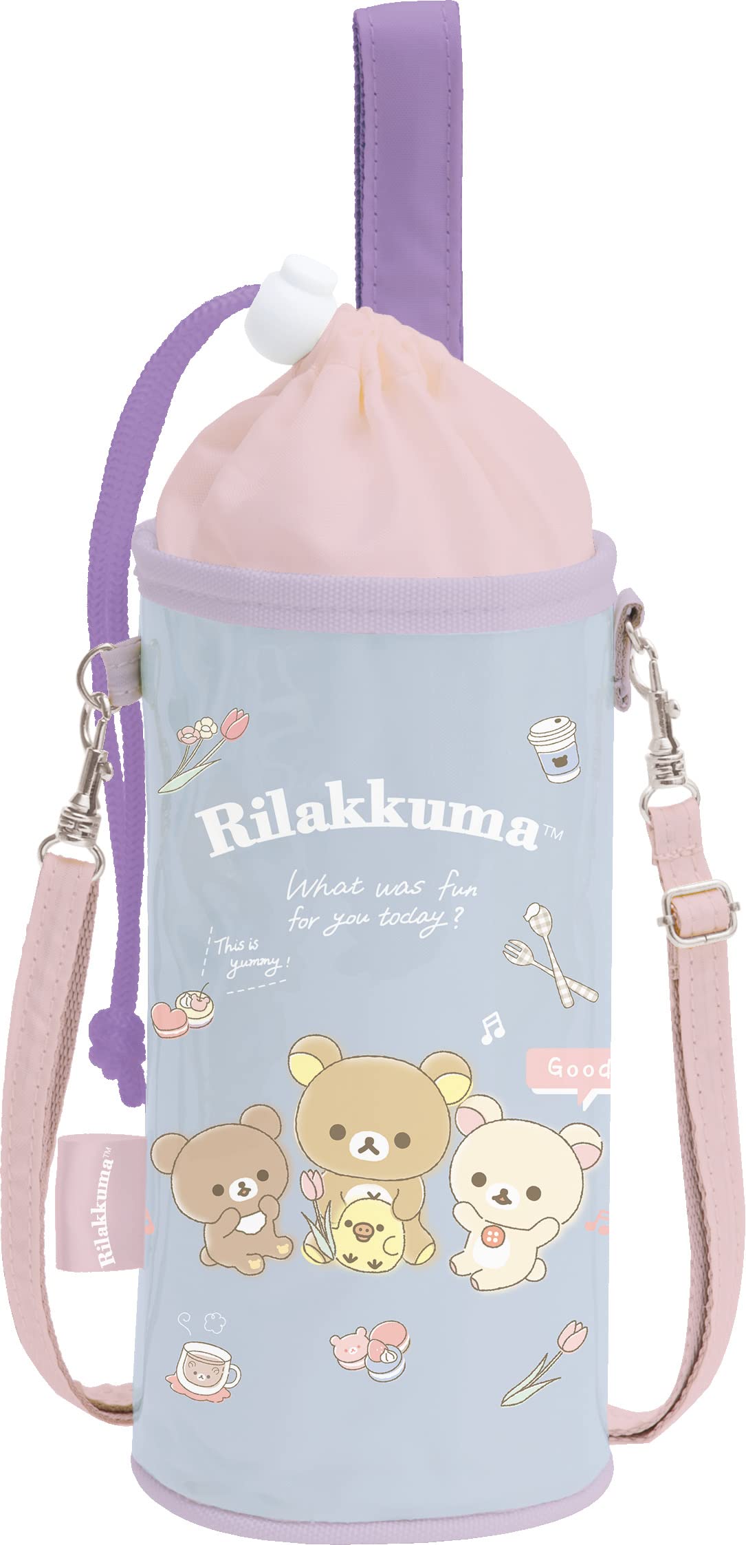 San-X Rilakkuma Lunch Market - Durable Plastic Bottle Pouch- Japan Figure Store - #1 Bring To You The Best Japanese Goods