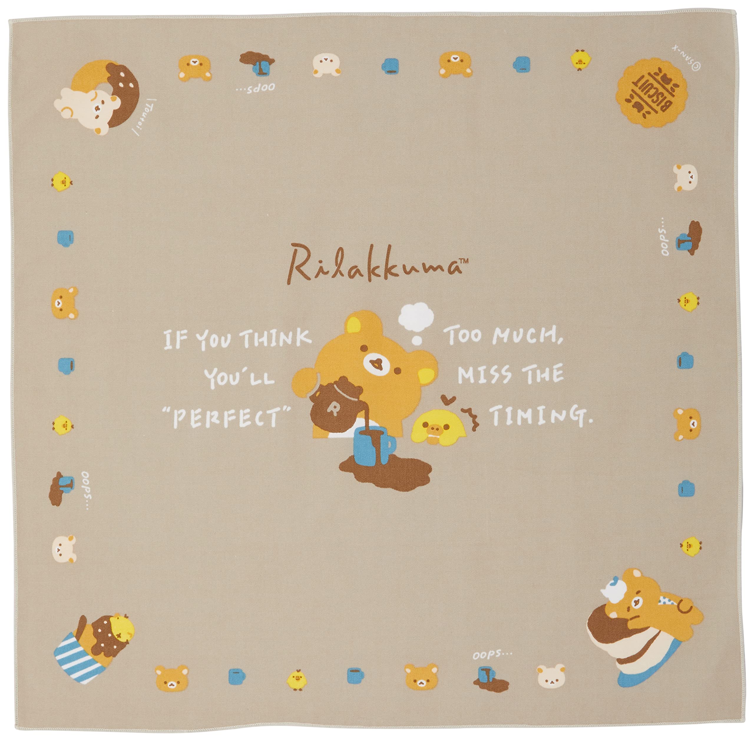 San-X Rilakkuma 43x43cm Wrinkle-Resistant Lunch Napkin- Japan Figure Store - #1 Bring To You The Best Japanese Goods