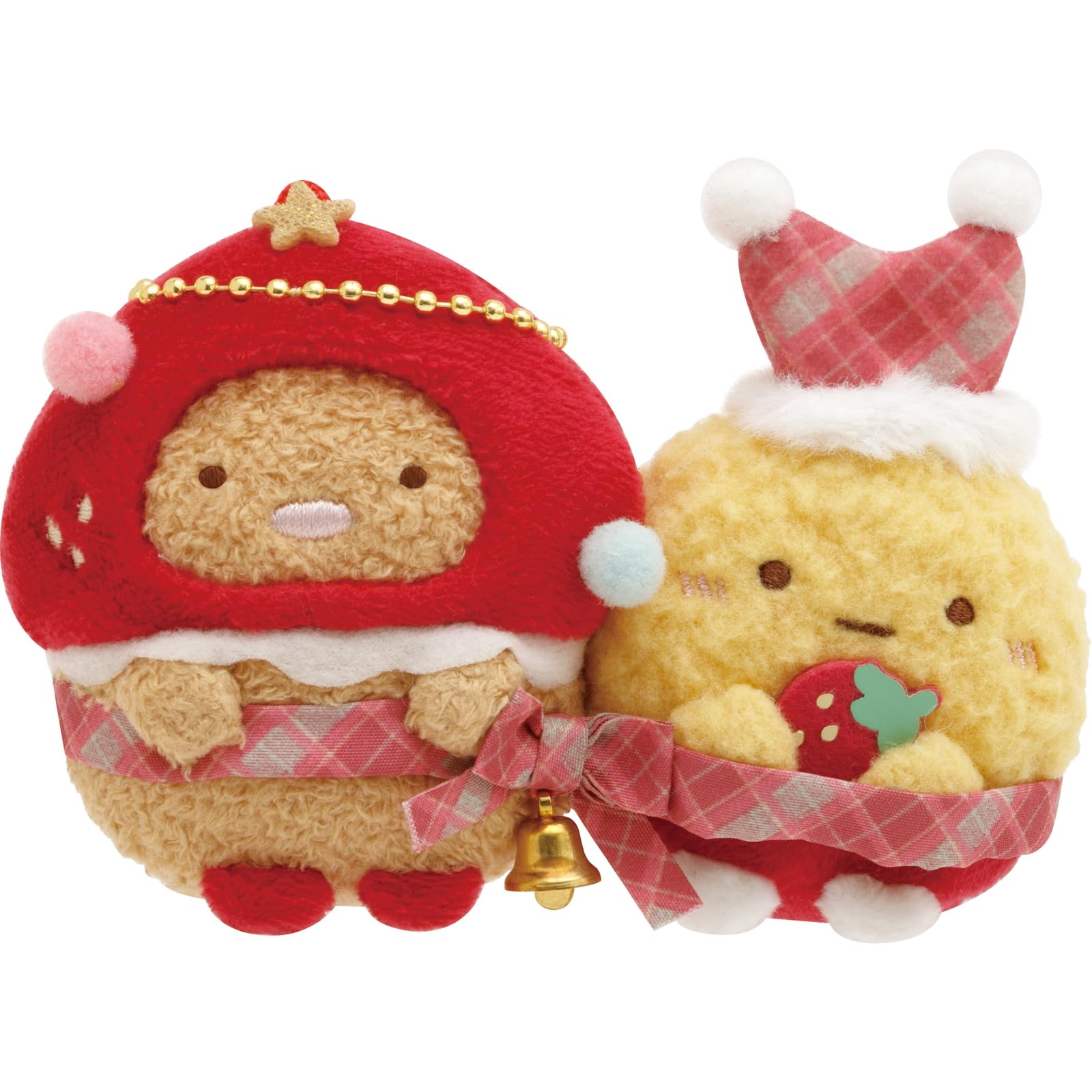 San-X Sumikko Gurashi Strawberry Xmas Tenori Plush Mo22801 80x110x50mm- Japan Figure Store - #1 Bring To You The Best Japanese Goods
