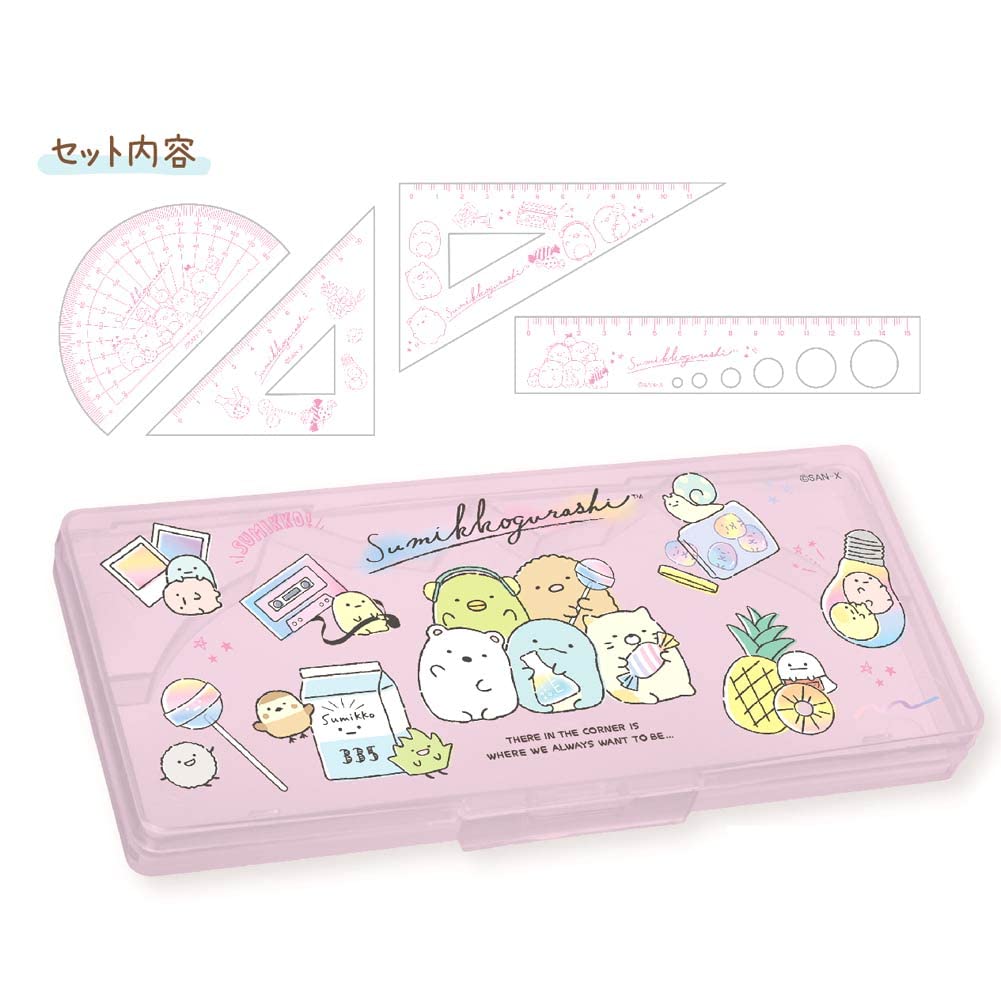SAN-X Ruler Set Sumikko Gurashi Happy School- Japan Figure Store - #1 Bring To You The Best Japanese Goods