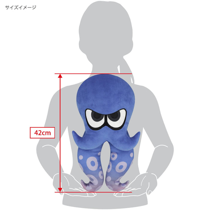 Sanei Boeki Splatoon 3 All Star Octopus Plush W20xD11xH42cm Sp39 Blue- Japan Figure Store - #1 Bring To You The Best Japanese Goods