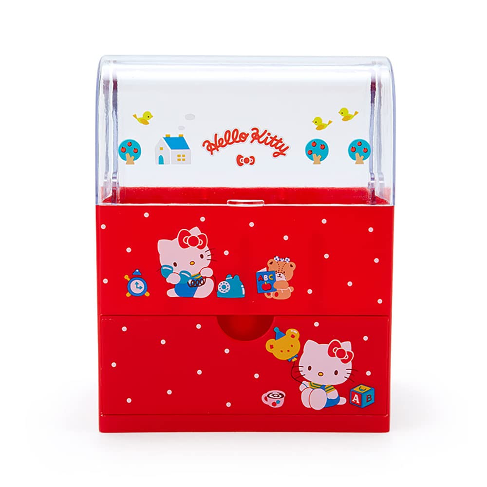 SANRIO Cosmetic Storage With Lid Hello Kitty- Japan Figure Store - #1 Bring To You The Best Japanese Goods