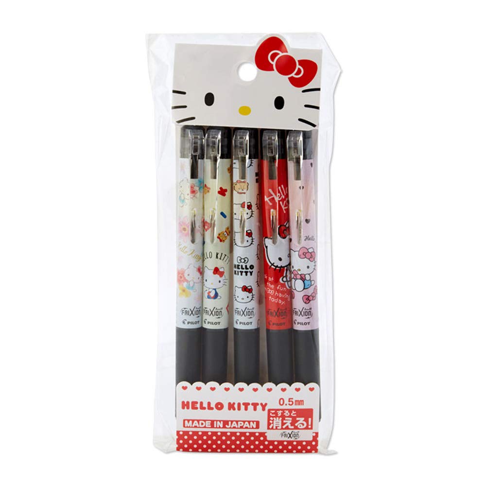 SANRIO Ballpoint Pen Frixion Set Of 5 Hello Kitty 0.5Mm- Japan Figure Store - #1 Bring To You The Best Japanese Goods