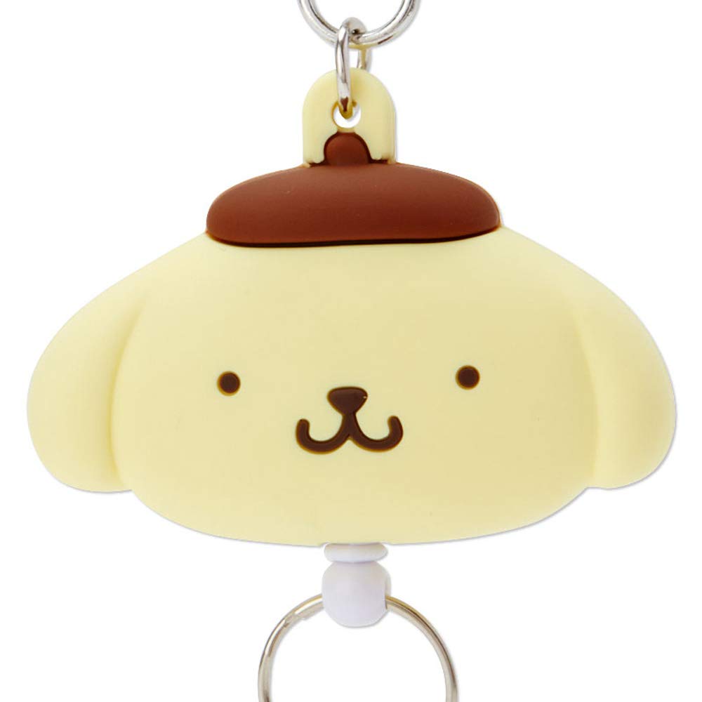 SANRIO Face Shaped Reel Keychain Pom Pom Purin- Japan Figure Store - #1 Bring To You The Best Japanese Goods