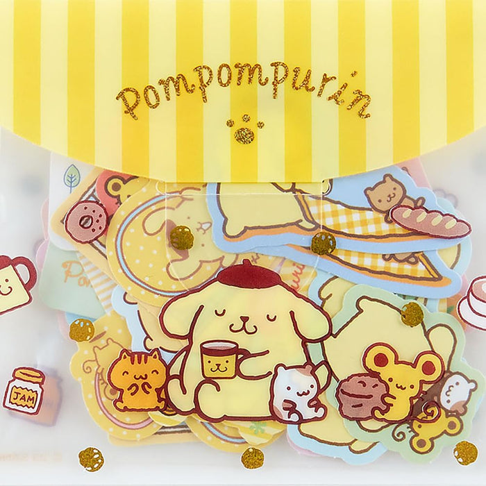 Sanrio Pompompurin Sticker & Case Set Japan 400777- Japan Figure Store - #1 Bring To You The Best Japanese Goods