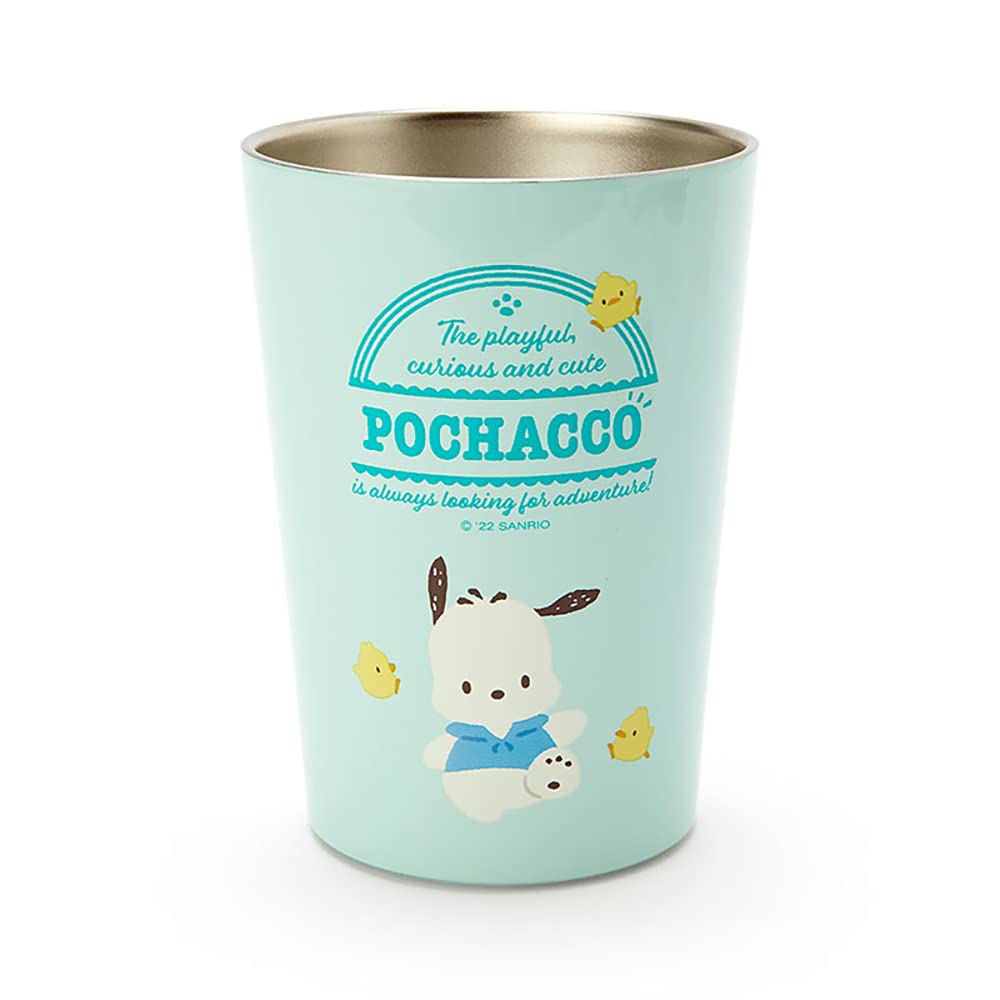 Sanrio Stainless Tumbler 400Ml Green Vacuum Pochakko Character 125164 Sanrio- Japan Figure Store - #1 Bring To You The Best Japanese Goods