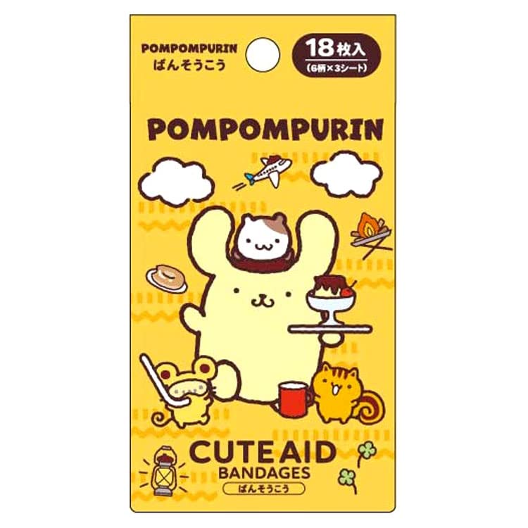 Santan Santa Pompompurin Bandage 18Pcs Japan Adhesive Plaster For Kids Scratch Tape- Japan Figure Store - #1 Bring To You The Best Japanese Goods