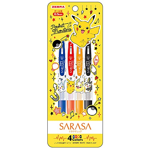 Showa Note Pokemon Sarasa Clip 4-Color Set A Pattern 860729007- Japan Figure Store - #1 Bring To You The Best Japanese Goods