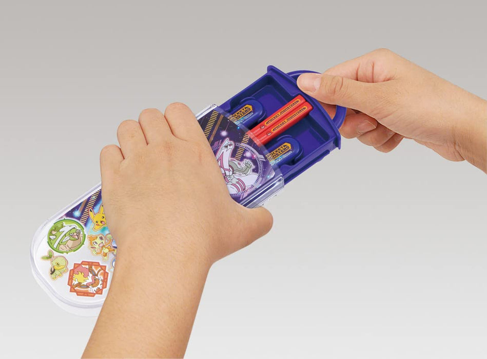 Pokemon Center Antibacterial Dishwashing Compatible Chopsticks Set W/ Fork Spoon & Case 22- Japan Figure Store - #1 Bring To You The Best Japanese Goods