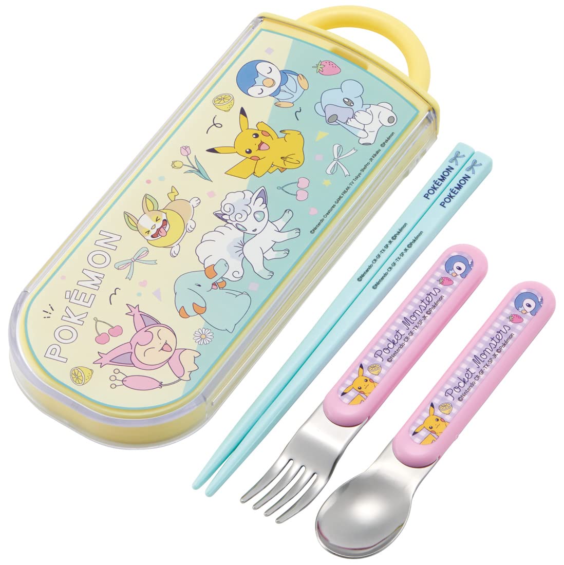 Skater Children&S Antibacterial Trio Set Chopsticks Spoon Fork Pokemon New Retro Made In Japan Tacc2Ag-A- Japan Figure Store - #1 Bring To You The Best Japanese Goods