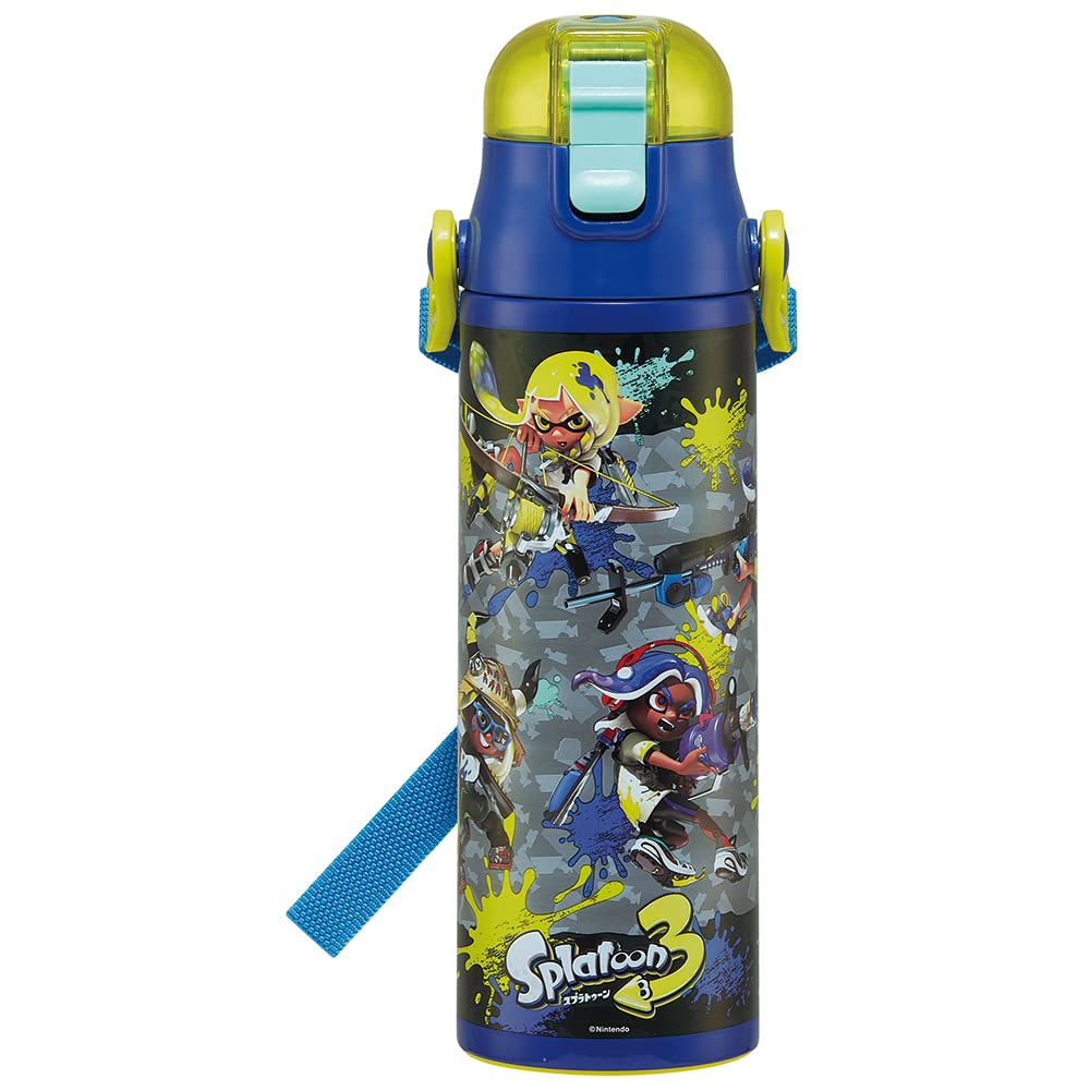 Skater Kids Water Bottle 580ml Splatoon 3 Lightweight Boy Sports Bottle Sdc6N-A- Japan Figure Store - #1 Bring To You The Best Japanese Goods